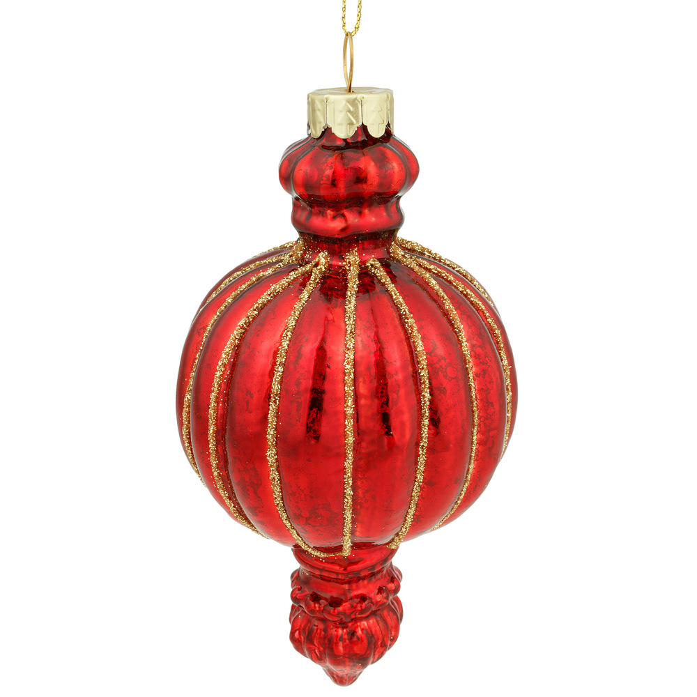 Glass christmas decoration, Red